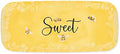 Sweet Bee Melamine Serving Tray, 15 x 6.5 Inch Rectangular Serving Platter, BPA Free Food Tray for Party