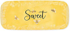 Sweet Bee Melamine Serving Tray, 15 x 6.5 Inch Rectangular Serving Platter, BPA Free Food Tray for Party