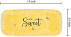 Sweet Bee Melamine Serving Tray, 15 x 6.5 Inch Rectangular Serving Platter, BPA Free Food Tray for Party, alternate view 3