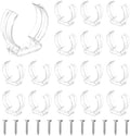 T16 U Clips Holder Bracket Fluorescent Tube Light Fixture Plastic Pipe Clamps with Screws for LED Bulbs Ceiling