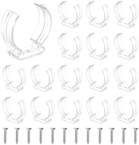 T16 U Clips Holder Bracket Fluorescent Tube Light Fixture Plastic Pipe Clamps with Screws for LED Bulbs Ceiling