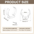 T16 U Clips Holder Bracket Fluorescent Tube Light Fixture Plastic Pipe Clamps with Screws for LED Bulbs Ceiling, alternate