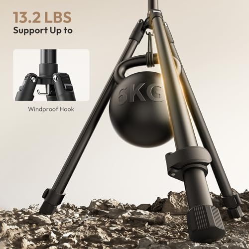 T270 Light Stand - 8.8FT/270cm Adjustable Photography Light Stand Tripod, Aluminum Portable Studio Lighting, alternate view 6