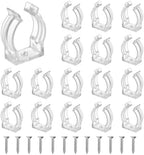 T6 U Clips Holder Bracket Fluorescent Tube Light Fixture Plastic Pipe Clamps with Screws for LED Bulbs Ceiling
