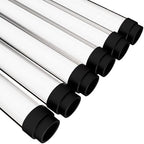 T8 Fluorescent Light Tube Guard with End Caps, Clear, 24-Pack in Clear
