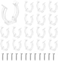 T8 U Clips Holder Bracket Fluorescent Tube Light Fixture Plastic Pipe Clamps with Screws for LED Bulbs Ceiling
