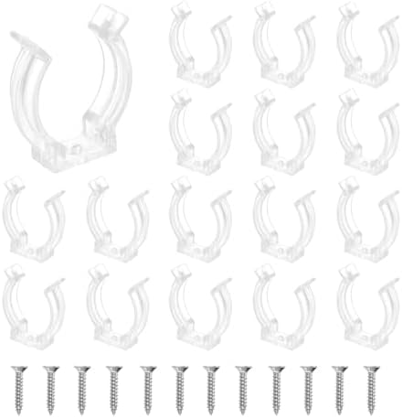 T8 U Clips Holder Bracket Fluorescent Tube Light Fixture Plastic Pipe Clamps with Screws for LED Bulbs Ceiling