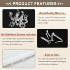 T8 U Clips Holder Bracket Fluorescent Tube Light Fixture Plastic Pipe Clamps with Screws for LED Bulbs Ceiling, alternate