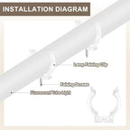 T8 U Clips Holder Bracket Fluorescent Tube Light Fixture Plastic Pipe Clamps with Screws for LED Bulbs Ceiling, alternate
