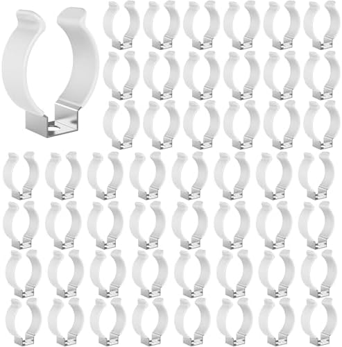 T8 U Clips Holder Bracket for 8FT LED Light Bulbs, (50-Pack) LED Fluorescent Tube Replacement Mounting