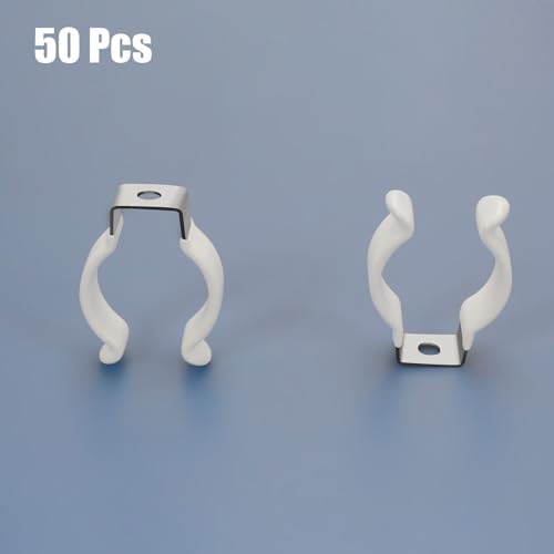 T8 U Clips Holder Bracket for 8FT LED Light Bulbs, (50-Pack) LED Fluorescent Tube Replacement Mounting, alternate view 3