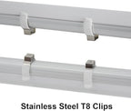 T8 U Clips Holder Bracket for 8FT LED Light Bulbs, (50-Pack) LED Fluorescent Tube Replacement Mounting, alternate view 5
