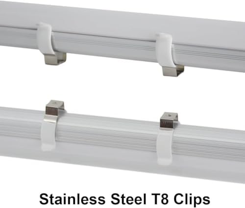 T8 U Clips Holder Bracket for 8FT LED Light Bulbs, (50-Pack) LED Fluorescent Tube Replacement Mounting, alternate view 5