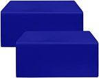 Table Cloths For 6 Foot Rectangle Tables, Vendor Booth 2 Pcs Royal Blue in 6FT|2 Pack in Royal Blue
