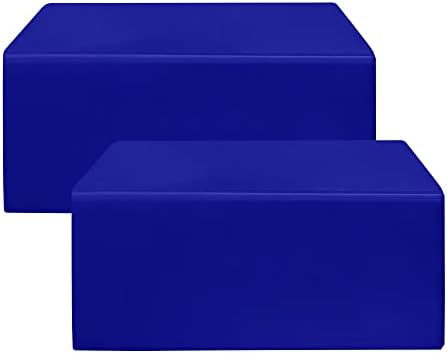 Table Cloths For 6 Foot Rectangle Tables, Vendor Booth 2 Pcs Royal Blue in 6FT|2 Pack in Royal Blue