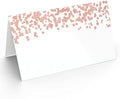 Table Place Cards for All Occasions and Events, Set of 25, Rose Gold in 2 x 3.5 inches in Rose Gold