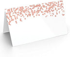 Table Place Cards for All Occasions and Events, Set of 25, Rose Gold in 2 x 3.5 inches in Rose Gold