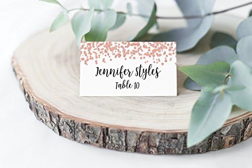 Table Place Cards for All Occasions and Events, Set of 25, Rose Gold in 2 x 3.5 inches in Rose Gold, alternate view 2