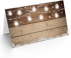 Table Place Cards for All Occasions and Events, Set of 25 (Rustic) in 2 x 3.5 inches in Rustic