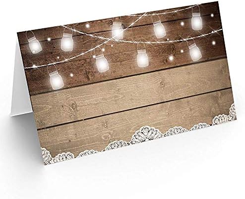 Table Place Cards for All Occasions and Events, Set of 25 (Rustic) in 2 x 3.5 inches in Rustic