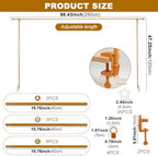 Table Rod Stand - 31.5-98.5" L, 16.5-48.5" H w/Clamps for Balloon Arch in 31.5-98.5" x 16.5-48.5" in Gold, alternate view 2