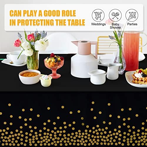 Tablecloths for Rectangle Tables, 3 Pack 54" x 108" Plastic Table Cloth Disposable Table Covers Engagement Party, alternate