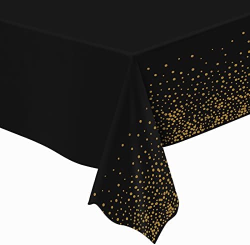 Tablecloths for Rectangle Tables, 3 Pack 54" x 108" Plastic Table Cloth Disposable Table Covers Engagement Party, alternate