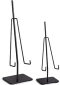 Tabletop Easel Set, Small and Large Black Metal Stands