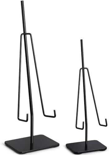 Tabletop Easel Set, Small and Large Black Metal Stands