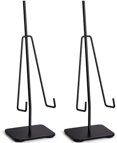 Tabletop Easels, Small Black Metal Display Stands, 2 Pack