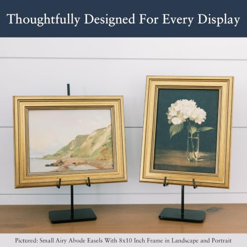 Tabletop Easels, Small Black Metal Display Stands, 2 Pack, alternate view 6