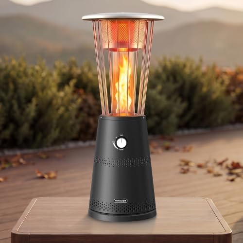 Tabletop Heater Patio Heater, 11,000 BTU Propane Patio Heater for Commercial, Balcony & Porch, Quartz Glass