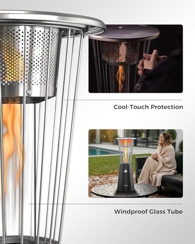 Tabletop Heater Patio Heater, 11,000 BTU Propane Patio Heater for Commercial, Balcony & Porch, Quartz Glass, alternate view 7