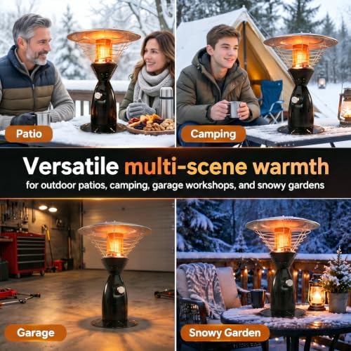 Tabletop Propane Patio Heater, 11000 BTU Propane Patio Heater, alternate view 6