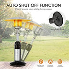Tabletop Propane Patio Heater with Adjustable Flame, 11,000 BTU, alternate view 7