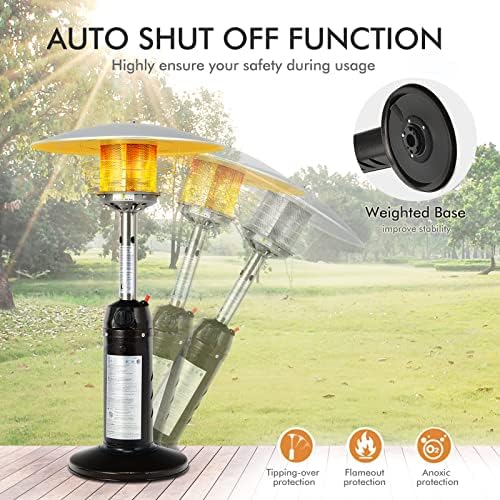 Tabletop Propane Patio Heater with Adjustable Flame, 11,000 BTU, alternate view 7