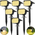 Tadyreal Solar Spot Lights Outdoor 6 Pack, [46 LED/3 Modes] Solar Landscape Spotlights Waterproof, 2-in-1 Auto