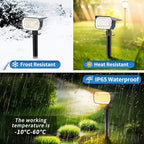 Tadyreal Solar Spot Lights Outdoor 6 Pack, [46 LED/3 Modes] Solar Landscape Spotlights Waterproof, 2-in-1 Auto, alternate