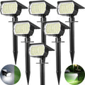 Tadyreal Solar Spot Lights Outdoor 6 Pack, [46 LED/3 Modes] Solar Landscape Spotlights Waterproof, 2-in-1 Auto