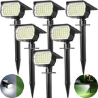 Tadyreal Solar Spot Lights Outdoor 6 Pack, [46 LED/3 Modes] Solar Landscape Spotlights Waterproof, 2-in-1 Auto
