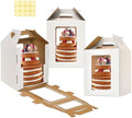 Tall cake boxes for tier cakes 10x10x12 Inch with 6 Windows 3Pack in 10x10x12 inches in white-10inch-3Pack