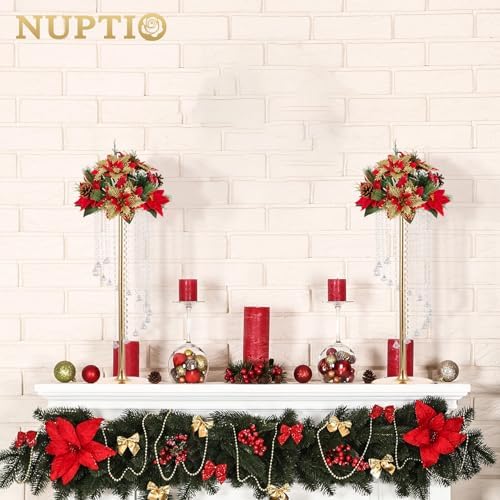 Tall Centerpiece for Table, Gold, 27.6", 2 Pcs in Gold, alternate view 4