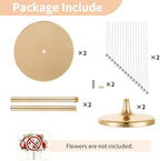 Tall Centerpiece for Table, Gold, 27.6", 2 Pcs in Gold, alternate view 6