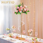Tall Centerpiece for Table, Gold, 35.4", 2 Pcs in Gold, alternate view 5