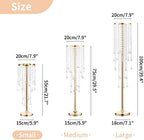 Tall Gold Centerpiece for Table, Metal, 21.7", 10 Pcs in Gold, alternate view 3