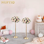 Tall Gold Centerpiece for Table, Metal, 21.7", 10 Pcs in Gold, alternate view 5
