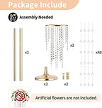 Tall Gold Centerpiece for Table, Metal, 21.7", 2 Pcs in Gold, alternate view 4