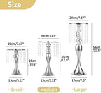 Tall Vase Table Centerpiece, 13.8", Silver, 2 Pcs in Silver, alternate view 3