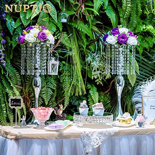 Tall Vase Table Centerpiece, 21.3", Silver, 10 Pcs in Silver, alternate view 4