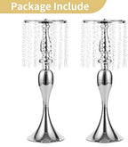 Tall Vase Table Centerpiece, 21.3", Silver, 2 Pcs in Silver, alternate view 6